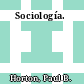 Sociología.